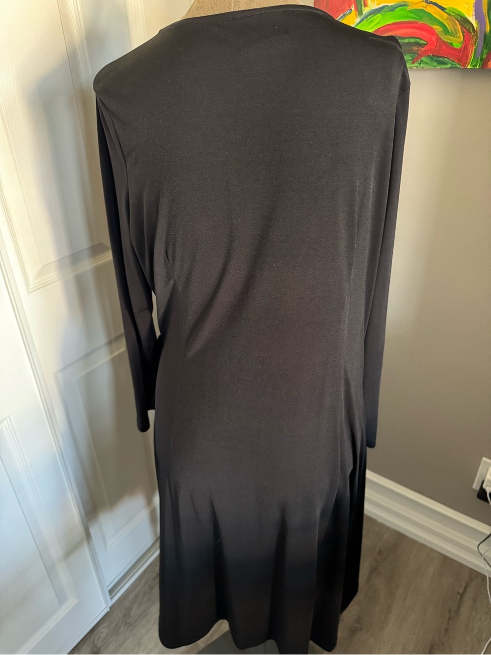 Black Wrap Dress - Picture 3 of 8